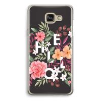 Hello in flowers: Samsung Galaxy A5 (2016) Transparant Hoesje