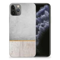 Apple iPhone 11 Pro | Bumper Hoesje | Wood Concrete Apple iPhone 11 Pro | Bumper Hoesje | Wood Concrete