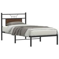 Bedframe zonder matras bewerkt hout bruin eikenkleur 90x200 cm
