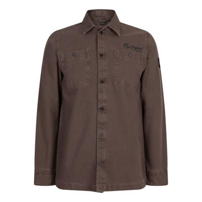 Shirt Jacket washed Canvas Ash Brown