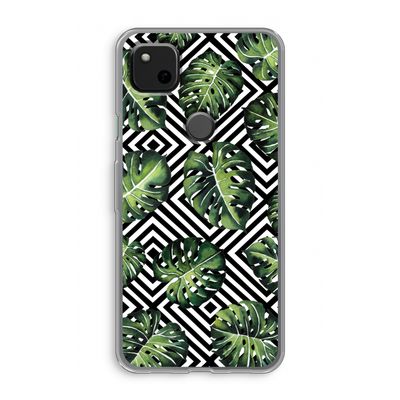 Geometrische jungle: Google Pixel 4a Transparant Hoesje