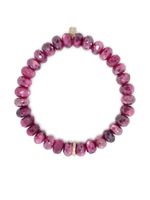 Sydney Evan bracelet en or 14ct serti de diamants et de pierre de lune - Rose - thumbnail