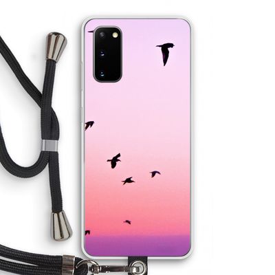Fly away: Samsung Galaxy S20 Transparant Hoesje met koord