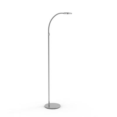 Steinhauer Led vloer leeslampTuround 10w - 2200-4000K - 125cm RVS helder glas - 2990ST