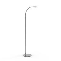 Steinhauer Led vloer leeslampTuround 10w - 2200-4000K - 125cm RVS helder glas - 2990ST