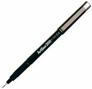 Artline 200 fineliner, zwart