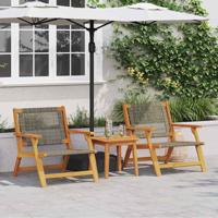 Tuinmeubelen 2 pcs Grijs 67 x 78 x 73cm Massief acaciahout Tuinmeubelen 2 pcs Grijs 67 x 78 x 73cm Massief acaciahout