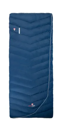 Grüezi Bag Biopod DownWool Hybrid Cotton Comfort (6 °C) - Slaapzak Dekenmodel - Rechts - Night Blue