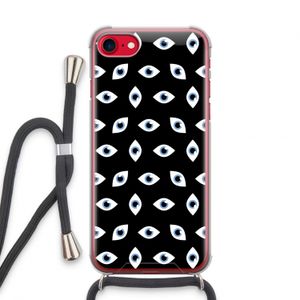 Eyes pattern: iPhone SE 2020 Transparant Hoesje met koord