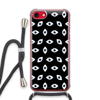 Eyes pattern: iPhone SE 2020 Transparant Hoesje met koord