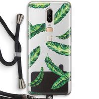Lange bladeren: OnePlus 6 Transparant Hoesje met koord