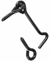 Waelbers Windhaak L=100mm Zwart + los oog - 25 Stuk(s) - 409057.09