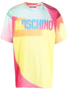 Moschino t-shirt colour block à logo imprimé - Jaune