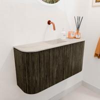 Toiletmeubel Mondiaz Joya Dlux | 83.2 cm | Meubelkleur Shadow | Faye wastafel Ostra Wasbak Midden | Zonder kraangat(en) Toiletmeubel Mondiaz Joya Dlux | 83.2 cm | Meubelkleur Shadow | Faye wastafel Ostra Wasbak Midden | Zonder kraangat(en)