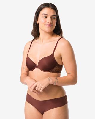 HEMA Voorgevormde Push-up Bh Met Beugel Donkerbruin (donkerbruin)