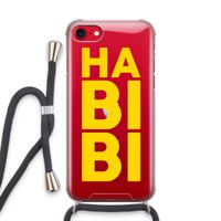 Habibi Blue: iPhone SE 2020 Transparant Hoesje met koord