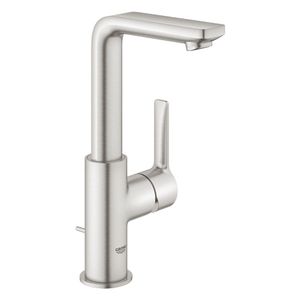 GROHE Lineare New waterbesparende wastafelkraan L-size met waste met draaibare gegoten uitloop supersteel 23296DC1