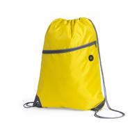 Gymtas - geel - sport rugtas - 8 liter - 44 cm - met extra voorvakje - polyester - rugzak Gymtas - geel - sport rugtas - 8 liter - 44 cm - met extra voorvakje - polyester - rugzak