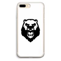 Angry Bear (white): iPhone 7 Plus Transparant Hoesje