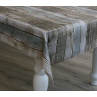 Tafelzeil/tafelkleed lange houten planken print 140 x 250 cm   -