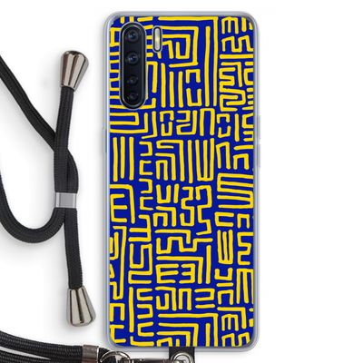 Majorelle Blue Print: Oppo A91 Transparant Hoesje met koord