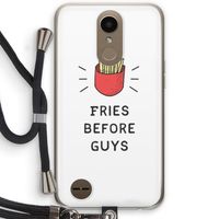 Fries before guys: LG K10 (2017) Transparant Hoesje met koord