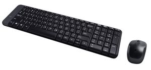 Logitech Wireless Combo MK220 toetsenbord Inclusief muis Kantoor RF Draadloos QWERTY US International Zwart