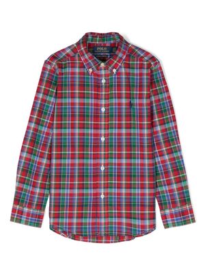 POLO RALPH LAUREN KIDS chemise Polo Pony à carreaux - Rouge