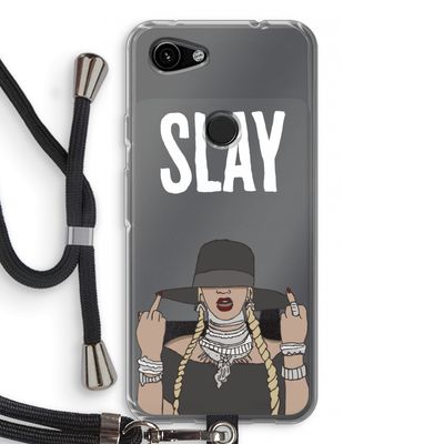 Slay All Day: Pixel 3a Transparant Hoesje met koord