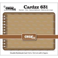 Crealies • cardzz stans dubbele kaart notebook 14,5x10,5cm met afgeronde hoeken