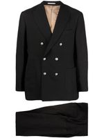 Brunello Cucinelli costume à veste à boutonnière croisée - Noir - thumbnail