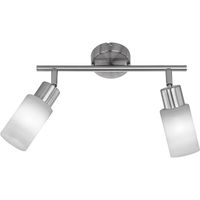 LED Plafondspot - Trion Jolin - E14 Fitting - 8W - Warm Wit 3000K - 2-lichts - Rond - Mat Nikkel - Aluminium - thumbnail