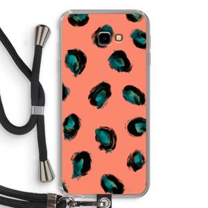 Pink Cheetah: Samsung Galaxy J4 Plus Transparant Hoesje met koord