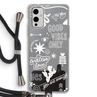 Good vibes: OnePlus 9 Transparant Hoesje met koord