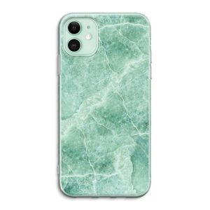 Groen marmer: iPhone 11 Transparant Hoesje