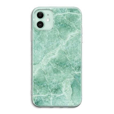 Groen marmer: iPhone 11 Transparant Hoesje