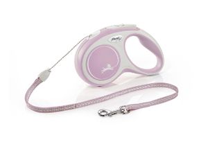 Flexi new comfort - hondenriem - koord - roze - s - 5m