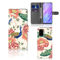 Telefoonhoesje met Pasjes voor Samsung Galaxy S20 Plus Pink Peacock - thumbnail