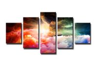 Schilderij - Kleurrijke Storm, Multi-Colored, 160X80cm, 5luik
