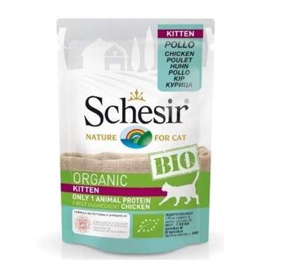 SCHESIR C&B Wet Bio Kitten Chicken - nat kattenvoer - 85g
