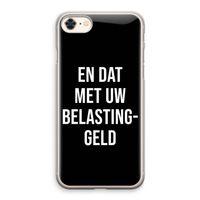 Belastinggeld - Zwart: iPhone 8 Transparant Hoesje