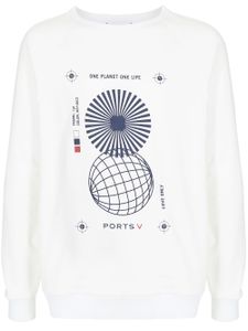 Ports V sweat à slogan imprimé - Blanc