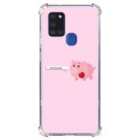 Samsung Galaxy A21s Stevig | Bumper Hoesje | Pig Mud