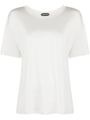 TOM FORD t-shirt en soie à manches courtes - Blanc