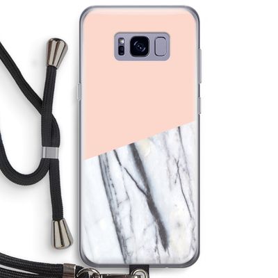 A touch of peach: Samsung Galaxy S8 Plus Transparant Hoesje met koord
