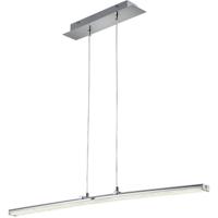 LED Hanglamp 16W 4000K Natuurlijk Wit - Rechthoek Mat Chroom Aluminium