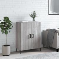 Dressoir 69,5x34x90 cm bewerkt hout grijs sonoma eikenkleurig