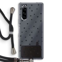 Kleine kattenkopjes: Sony Xperia 5 Transparant Hoesje met koord