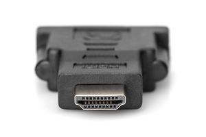 Digitus AK-330505-000-S HDMI / DVI Adapter [1x HDMI-stekker - 1x DVI-bus 24+5-polig] Zwart