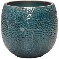 Pot Marly Ocean Blue ronde blauwe bloempot voor binnen en buiten 30x28 cm - thumbnail